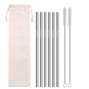 Axyaa Stainless Steel Straws Set - Eco-Friendly Reusable Portable Travel Essential