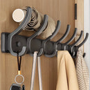 Axyaa Wall-Mounted One Row Hangers for Towels, Clothes, Hats, and More