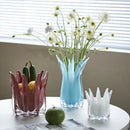 Axyaa Geometric Glass Bud Vase & Storage Container for Home Décor & Organization
