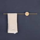 Axyaa Wooden Towel Rack - Extendable Towel Pole, Simple & Creative