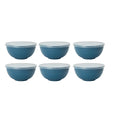 Axyaa Dark Blue Plastic Bowl with Lid Set for Kitchen, RV, Camping, Work, School - 6pcs