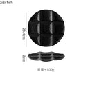 Axyaa Stone Patterned Ceramic Dessert Plate Set - Nine Grid Molecular Cuisine Tableware