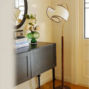 Axyaa French Retro Solid Wood LED Floor Lamp for Bedroom Living Room Study