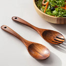 Axyaa Wooden Cutlery Set - Japanese Style Spoon Fork Salad Utensil