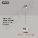 Axyaa Glass LED Pendant Lights, 20cm Diameter for Modern Home Decor