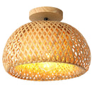 Axyaa Bamboo Woven Retro Chandelier Ceiling Light Fixture