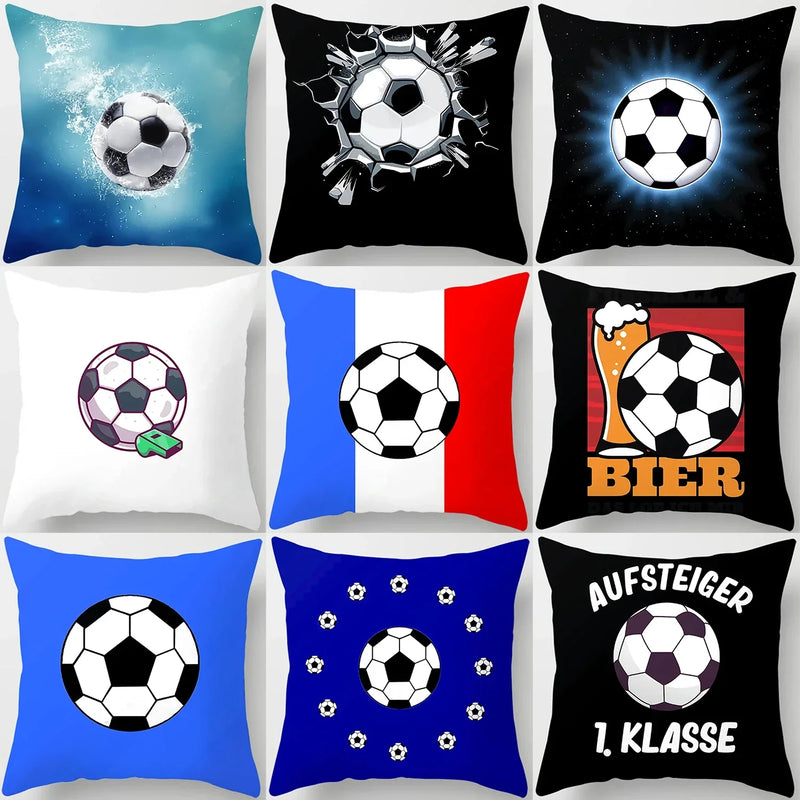 Axyaa Football Square Pillowcase - Home & Car Decor Cushion Cover (45cm*45cm)
