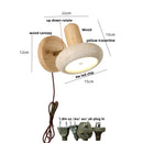 Axyaa White Glass LED Wall Lights Pull Chain Switch Rotate Bathroom Lamp