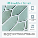 Axyaa 3D Green Tile Sticker, Self-adhesive Backsplash for Kitchen & Bathroom