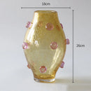Axyaa Glass Vase Hydroponics Desk Decoration Artificial Flower Vase Aesthetic Room Decor