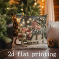 Christmas Scenes Pillow Covers by Axyaa - Festive Prints for Sofa, Bedroom, Car