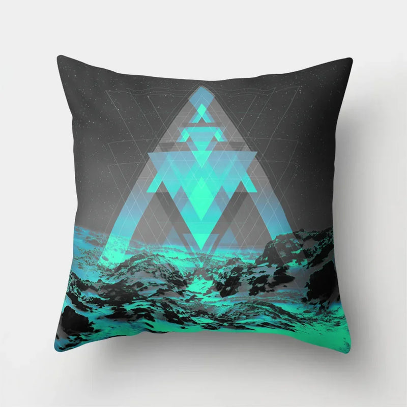 Axyaa Sky Landscape Print Polyester Pillowcase for Home Decor