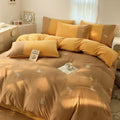 Axyaa Small Fresh 6D Printed Cotton Bedding Set - 4 Pieces