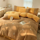 Axyaa Small Fresh 6D Printed Cotton Bedding Set - 4 Pieces