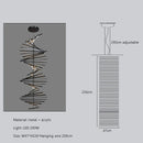 Axyaa Fishbone LED Pendant Light: Modern Nordic Chandelier for Home, Restaurant, and Loft