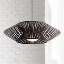 Axyaa Rattan Pendant Light: Modern LED Bird's Nest Lamp for Living Room & Restaurant