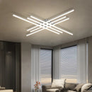 Axyaa Modern Black Chandelier LED Ceiling Strip Lights for Living Room