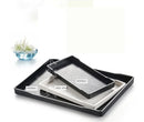 Axyaa Melamine European Rectangle Plate Set Glossy Wood Grain Finish