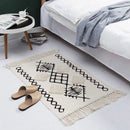Axyaa Geometric Tufted Tassel Rug Tapestry for Home Decor