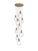 Axyaa Modern Villa Gold\Black Acrylic Ring Chandelier