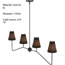 Axyaa Collins Round Chandelier Fabric Branch Pendant Light: Nordic Minimalist Design