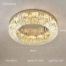 Axyaa Crystal LED Ceiling Lamp for Bedroom, Living Room, Kitchen, Hotel - Modern Luxury Chandelier