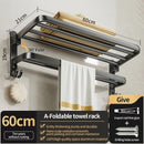 Axyaa Bathroom Essentials Set: Towel Rack, Hook, Bar, Tissue & Toothbrush Holder