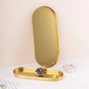 Axyaa Stainless Steel Oval Jewelry Display Tray Decoration Dish
