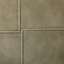 Axyaa Farmhouse Waist Pillow Sofa Cross Green Leather Stitching Cushion