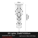 Luxury LED Spiral Staircase Chandelier for Villa Hall, Living Room, Restaurant by Axyaa