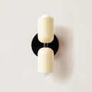 Axyaa Nordic LED Wall Sconce 2 Heads Colorful Lampshade for Bedroom & Living Room