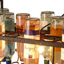 Axyaa Retro Industrial Metal Wine Glass Chandelier LED Pendant Lamp