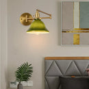 Axyaa Retro Rocker Glass Wall Lights Adjustable LED Wall Sconce Reading Lamps