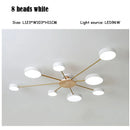 Axyaa Black LED Ceiling Lamp: Creative Pendant Chandelier for Home Decor
