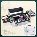 Axyaa Professional 4-Tray Makeup Train Box with Lock and Compartment