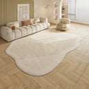 Axyaa Plush Cream Style Area Rug for Bedroom and Living Room Décor