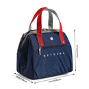 Axyaa Candy Color Nylon Tote Lunch Cooler Bag with Multiple Pockets