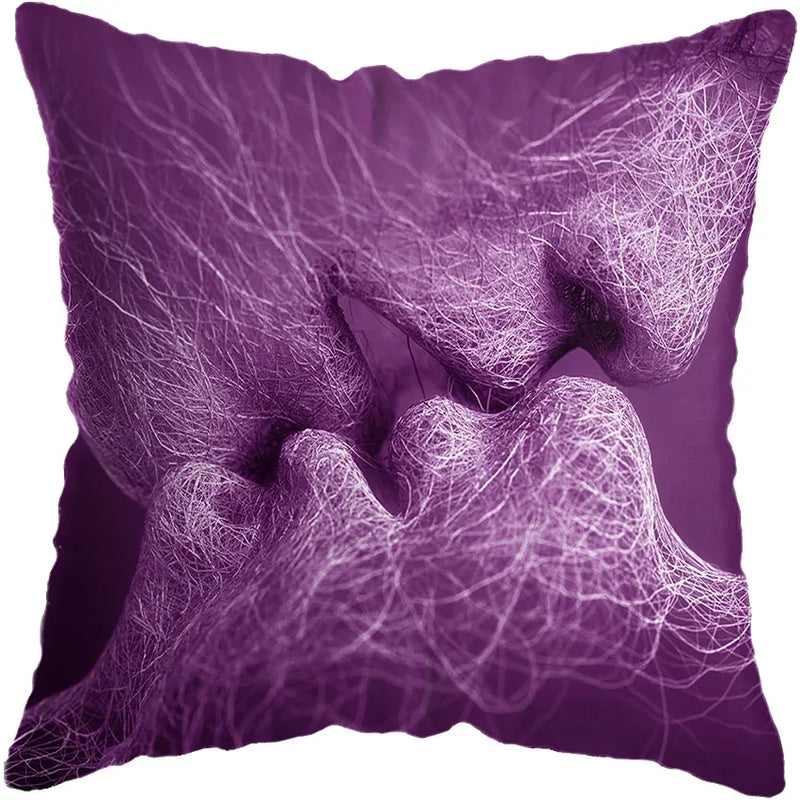Axyaa Romantic Kiss Painting Pillow Covers - Home Decor Essentials