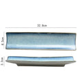 Axyaa Ceramic Sushi Sashimi Plate - Elegant Long Dessert Serving Platter