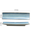 Axyaa Ceramic Sushi Sashimi Plate - Elegant Long Dessert Serving Platter