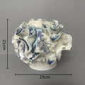 Axyaa Ceramic Flower Vase Desk Decor White Floral Aesthetic Room Decoration