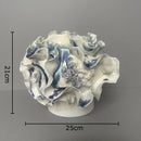 Axyaa Ceramic Flower Vase Desk Decor White Floral Aesthetic Room Decoration