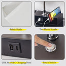 Axyaa Touch Switch Table Lamp with Dual Phone Stands and USB Charging Ports