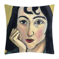 Axyaa Matisse Portrait Art Printed Cushion Cover 45X45cm