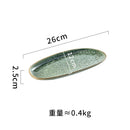 Axyaa Retro Oval Ceramic Sushi Plate Set | Restaurant Tableware for Molecular Cuisine