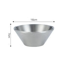 Axyaa Double Layer V-Shaped Stainless Steel Salad Bowl Soup Bowls
