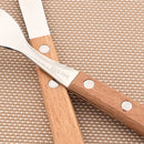 Axyaa Wood Handle Cutlery Set - Stainless Steel Dinnerware Fork Knife Spoon Set