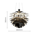 Axyaa Nordic Chiba Chandelier LED Pendant Light, Postmodern Aluminum Design