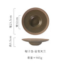Axyaa Spaghetti Deep Plate Coarse Pottery Soup Salad Ceramic Tableware