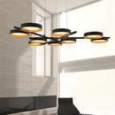 Axyaa Vintage Black & Gold Ring Chandelier for Dining Room & Kitchen